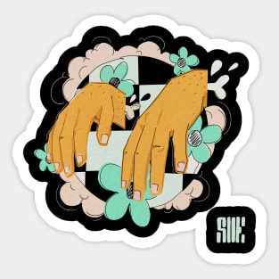 Floral hands Sticker